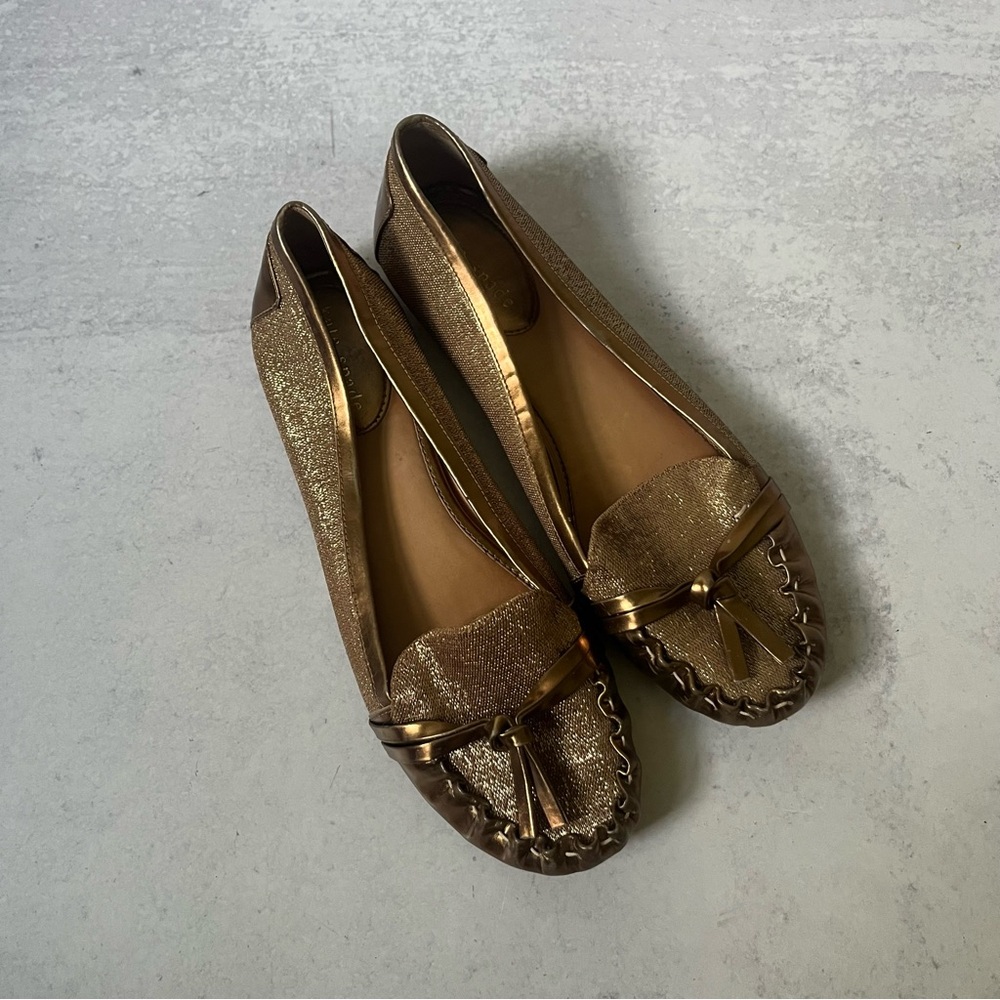 Kate Spade Gold Loafers 6